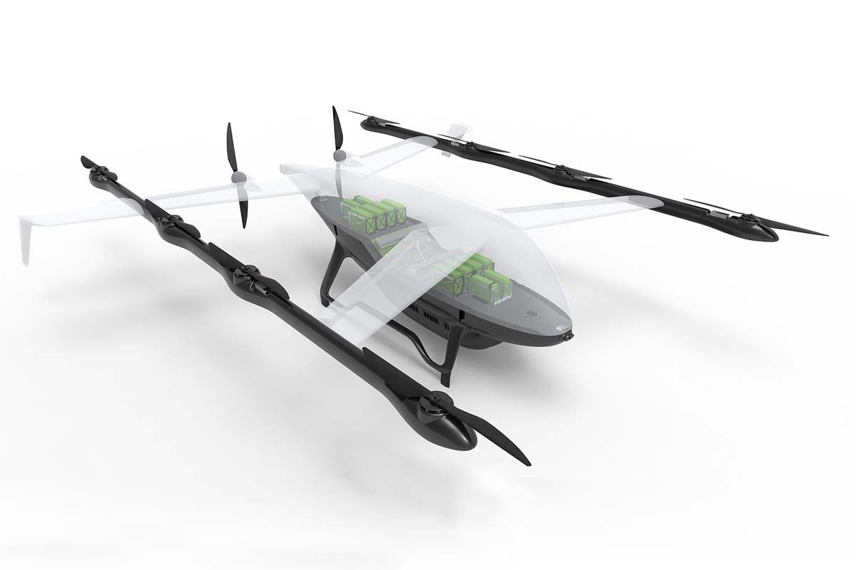 H2EDT subscale (half-scale) hybrid-hydrogen eVTOL concept design testbed aircraft H2EDT subscale (half-scale) hybrid-hydrogen eVTOL concept design testbed aircraft